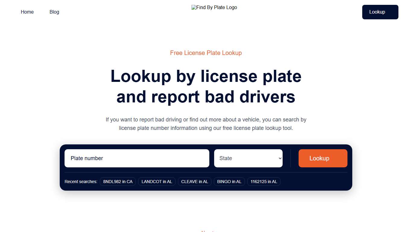 Free License Plate Lookup and Report Bad Drivers